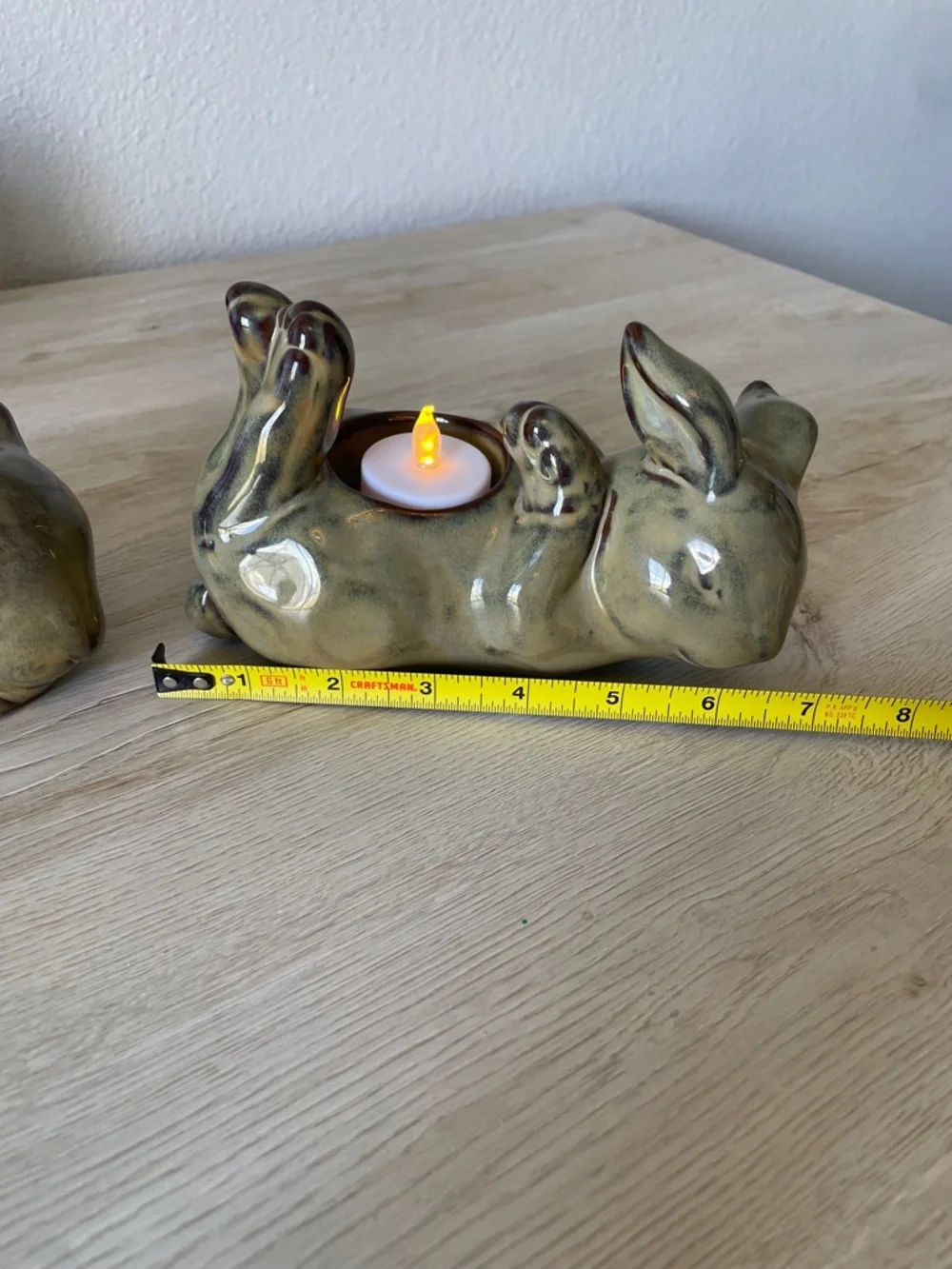 π Vintage Partylite Ceramic Pottery Bunny Rabbit Tea Light candle holders (2) - Picture 9 of 14